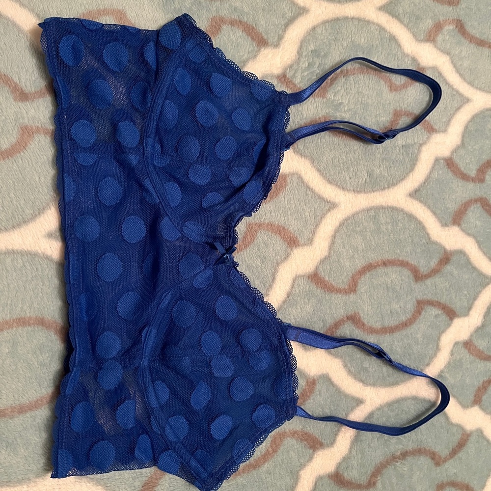 Blue Polka Dot Bralette